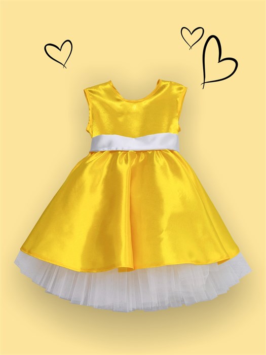Платье для девочки 500-003 атлас и фатин 500-003